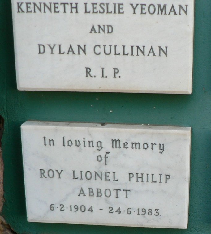YEOMAN Kenneth Leslie :: CULLINAN Dylan :: ABBOTT Roy Lionel Philip 1904-1983