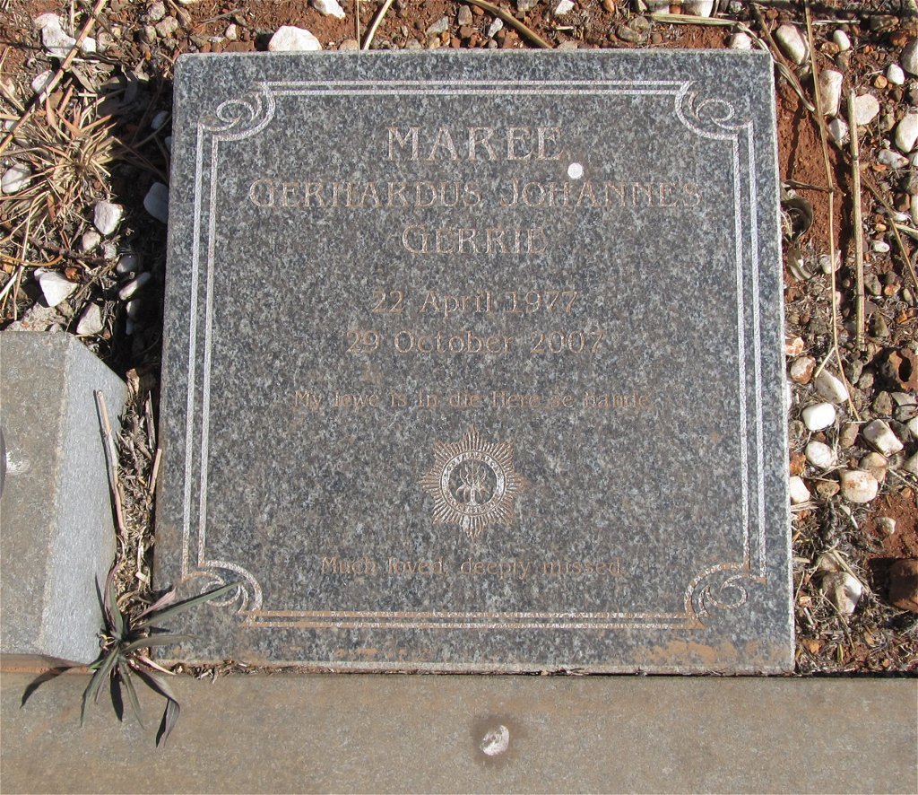MAREE Gerhardus Johannes 1977-2007