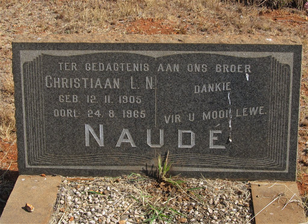 NAUDE Christiaan L.N. 1905-1965