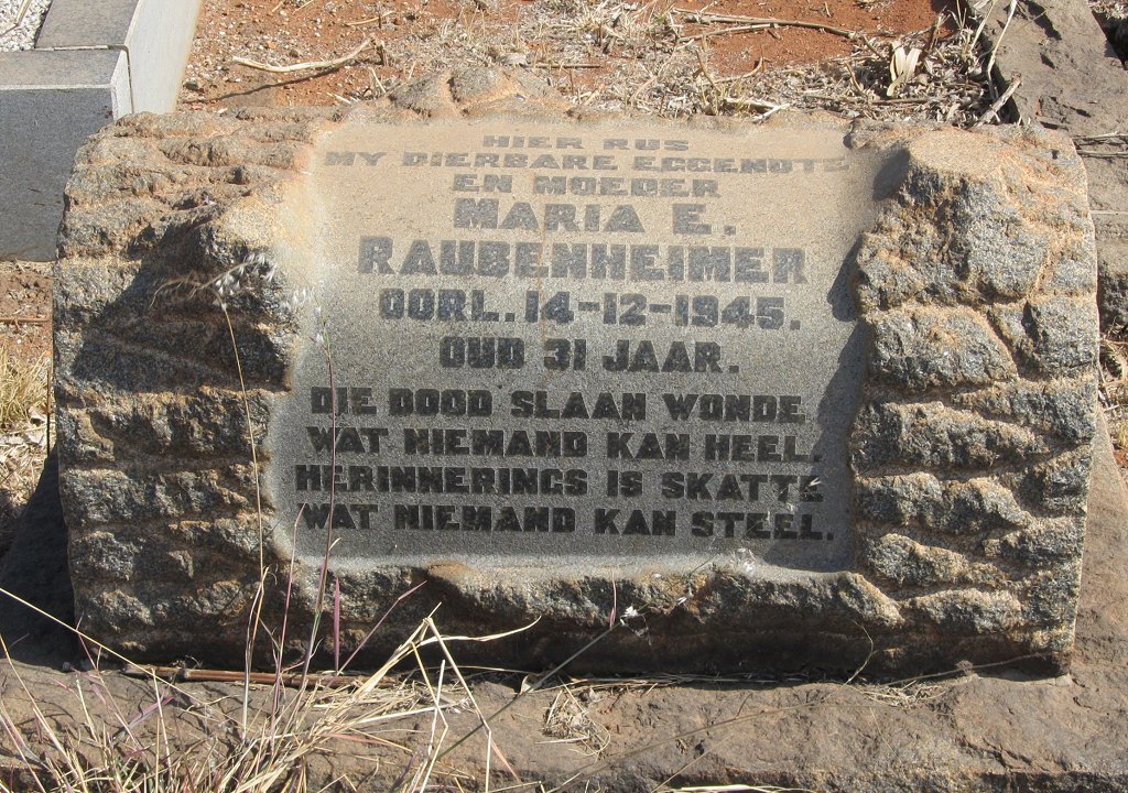 RAUBENHEIMER Maria E. -1945