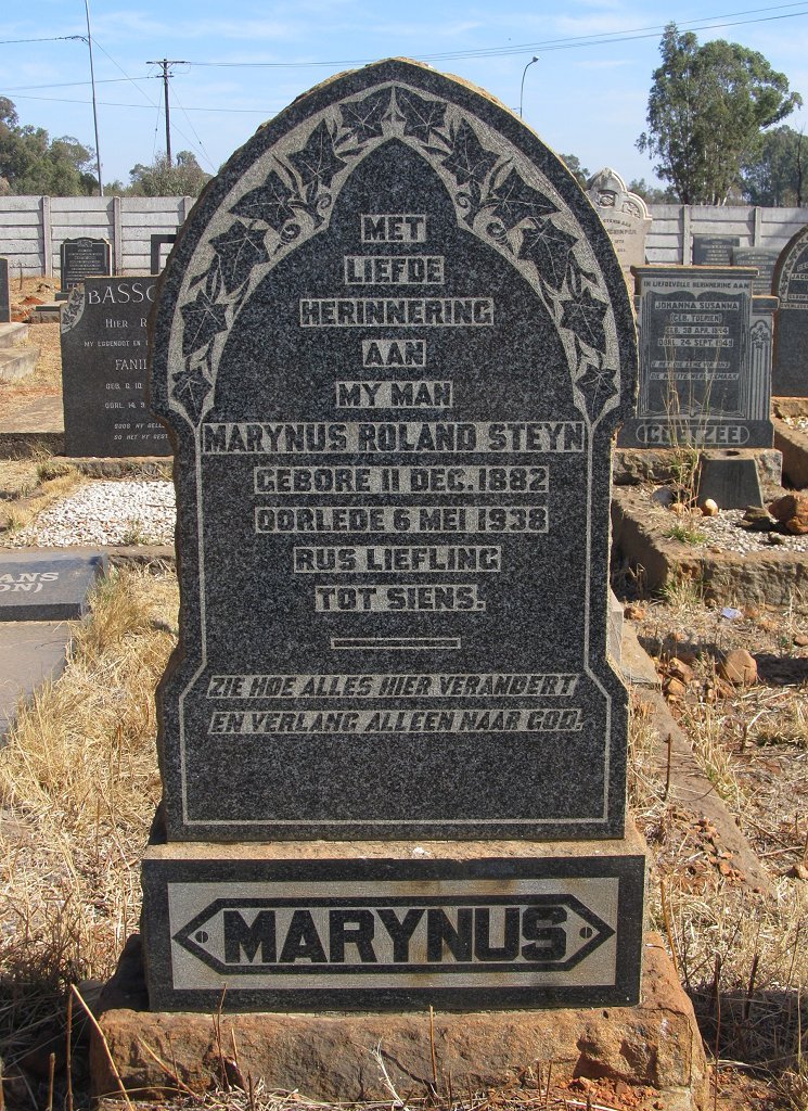 STEYN Marynus Roland 1882-1938