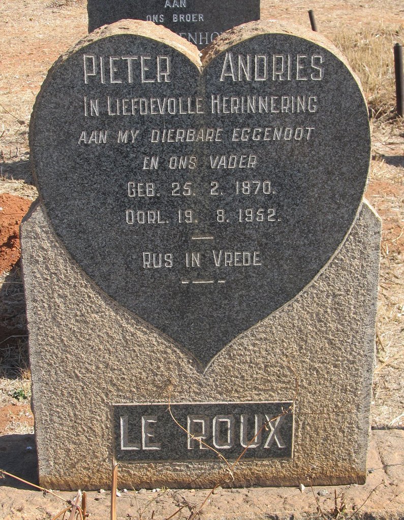 ROUX Pieter Andries, le 1870-1952