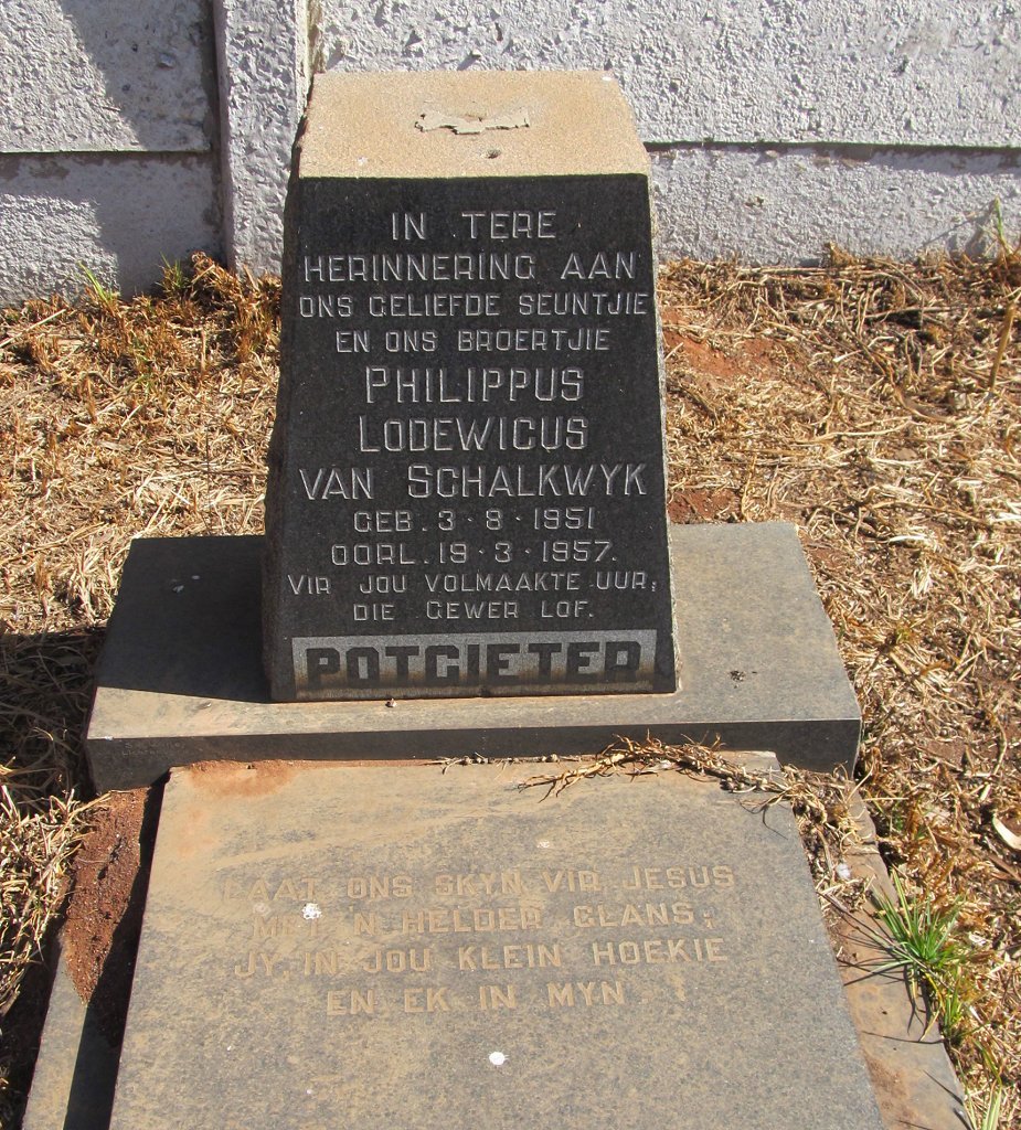 POTGIETER Philippus Lodewicus Van Schalkwyk 1951-1957