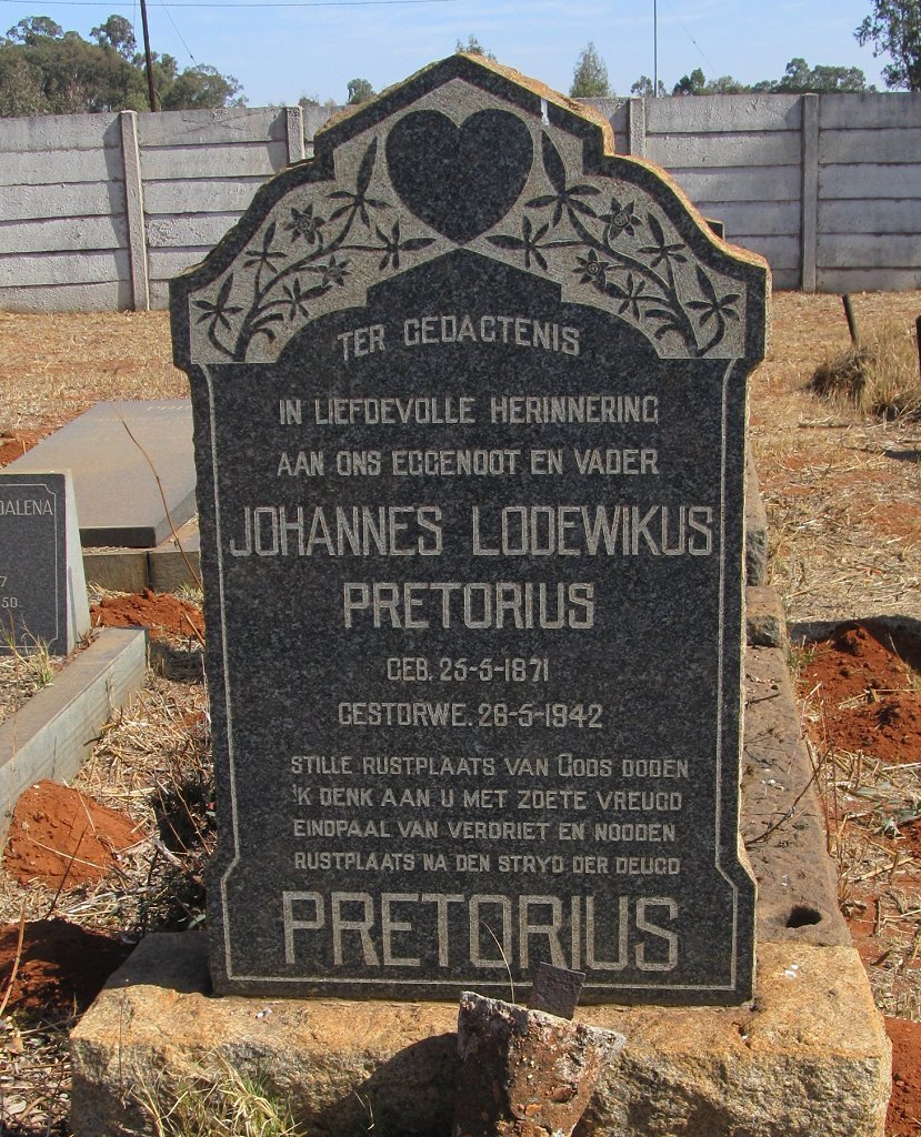 PRETORIUS Johannes Lodewikus 1871-1942