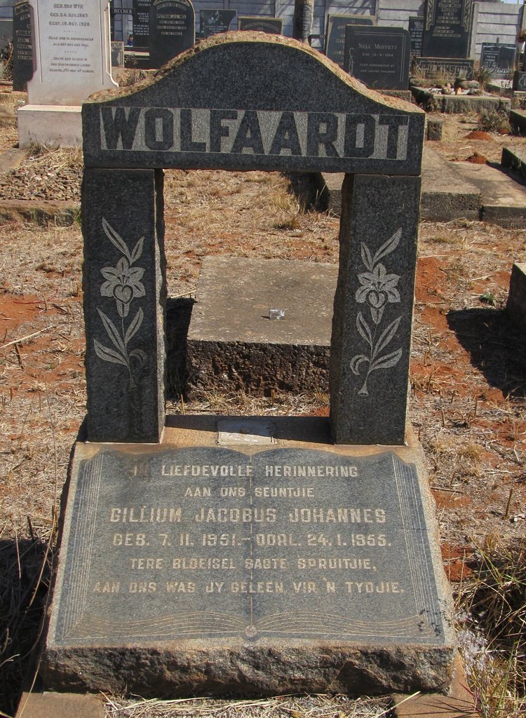 WOLFAARDT Gillium Jacobus Johannes 1951-1955