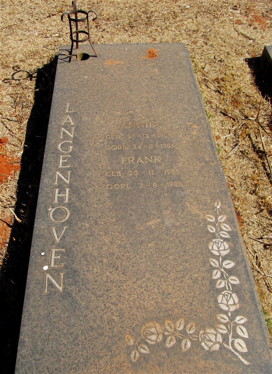LANGENHOVEN Frank 1905-1988 &amp; Annie 1906-1986