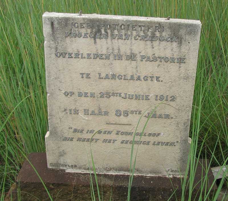 PIETERSEN S.M. nee POTGIETER -1912