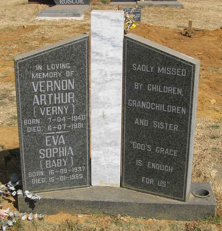 BAGLEY Vernon Arthur 1940-1981 &amp; Eva Sophia 1937-1995