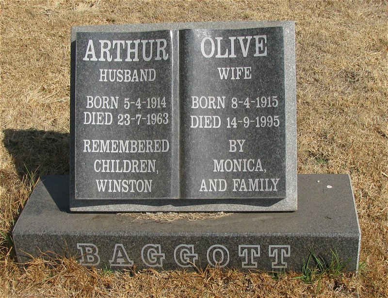 BAGGOTT Arthur 1914-1963 &amp; Olive 1915-1995
