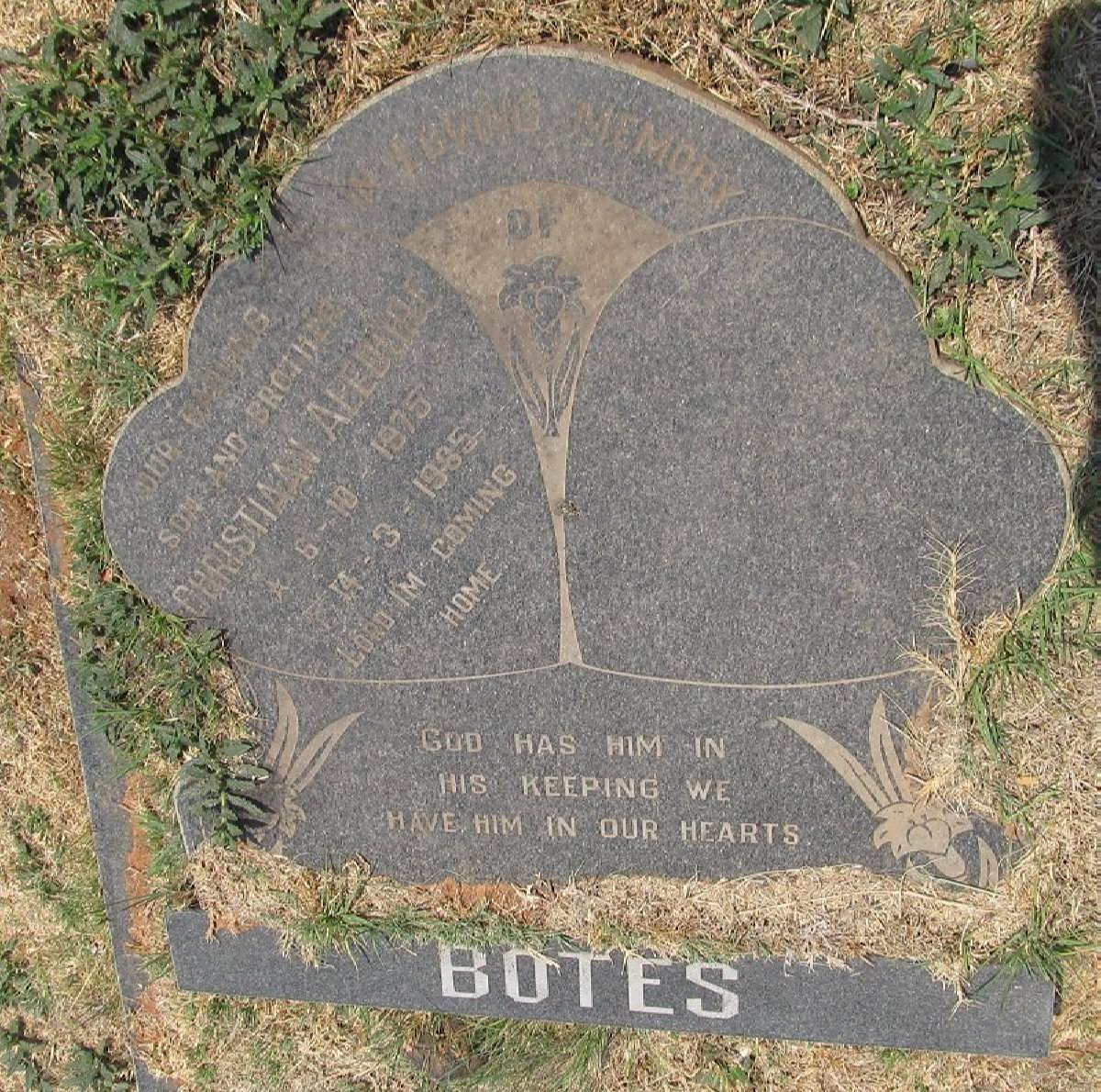 BOTES Christiaan Aledore 1975-1985