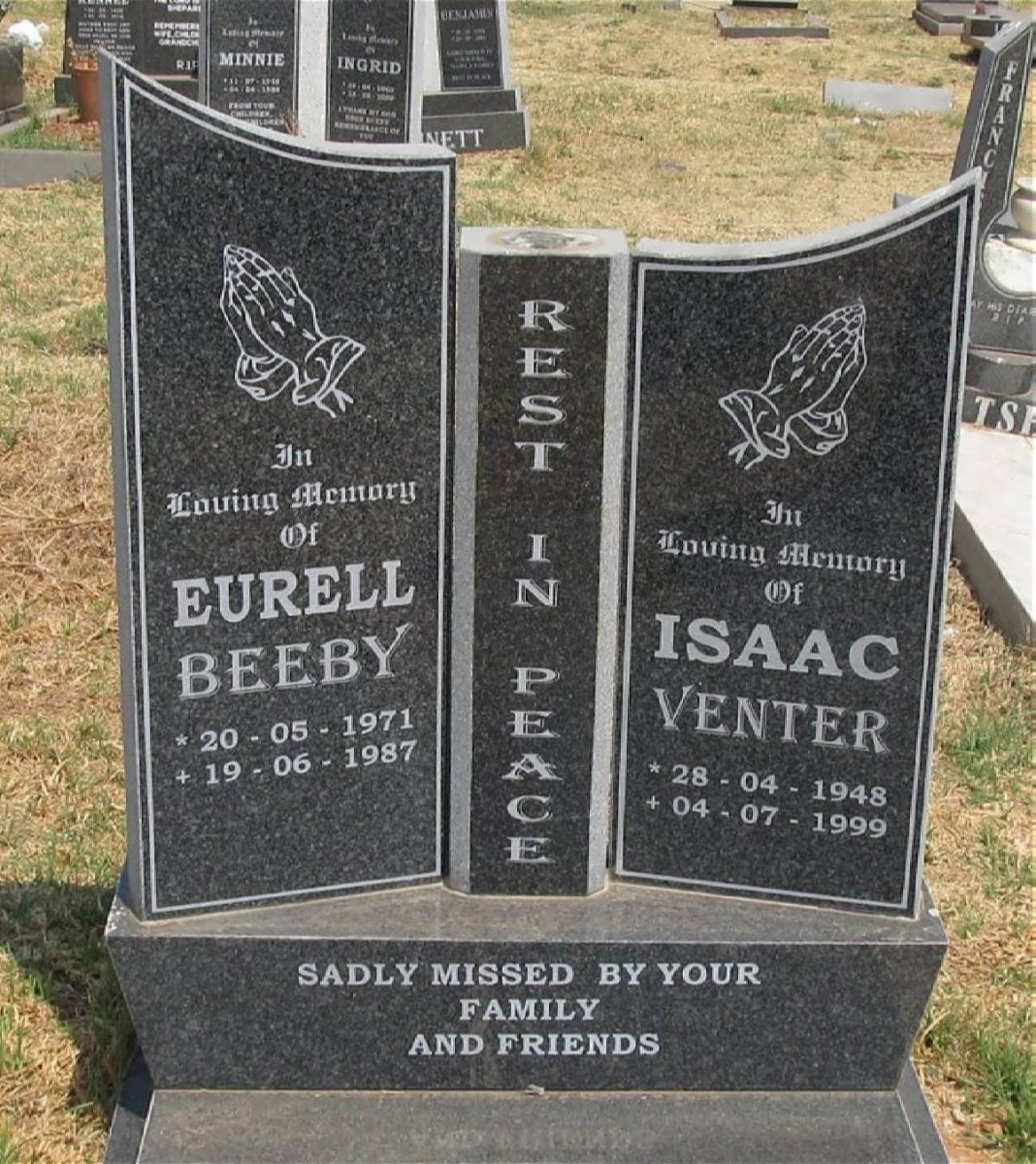 BEEBY Eurell 1971-1987 :: VENTER Isaac 1948-1999