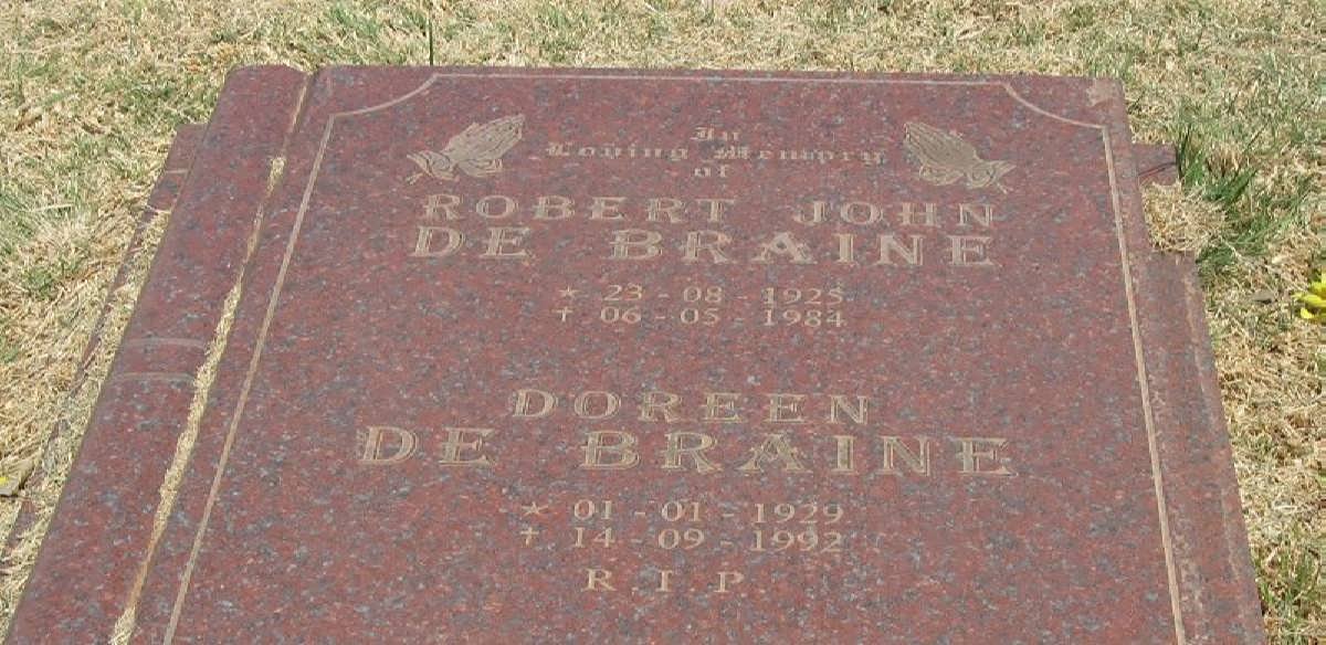 BRAINE Robert John, de 1925-1984 &amp; Doreen 1929-1992