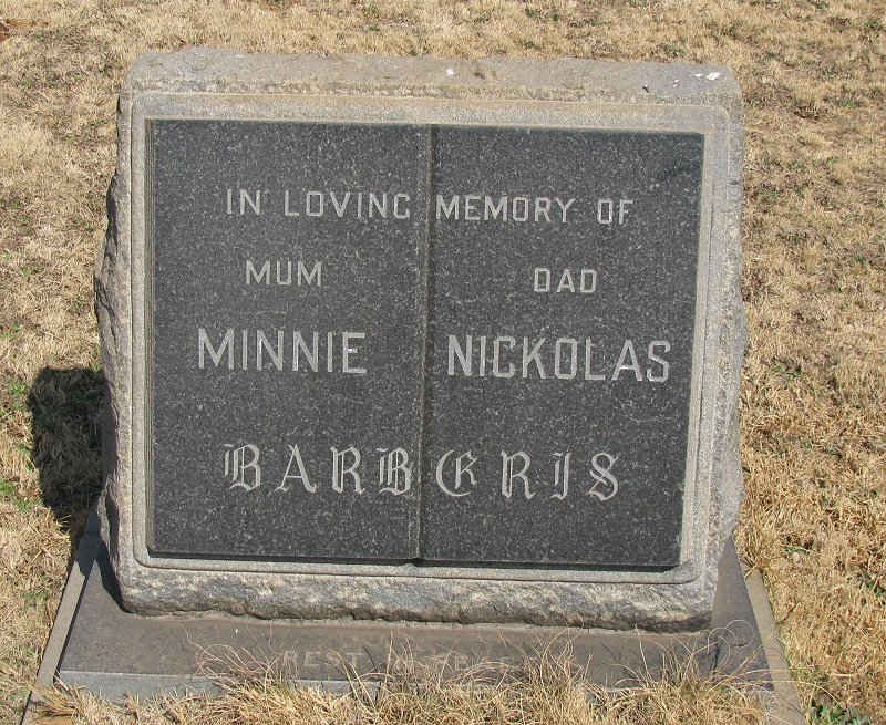 BARBERIS Nickolas &amp; Minnie
