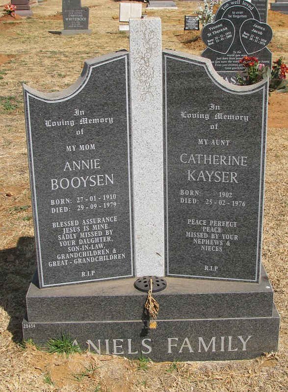 BOOYSEN Annie 1910-1979 :: KAYSER Catherine 1902-1976