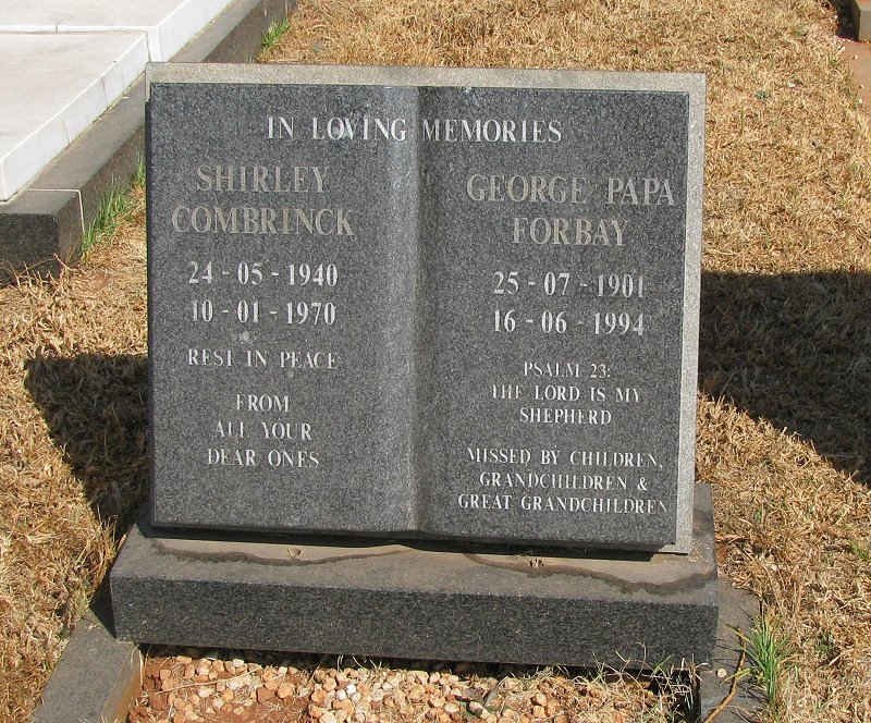 FORBAY George Papa 1901-1994 :: COMBRINCK Shirley 1940-1970