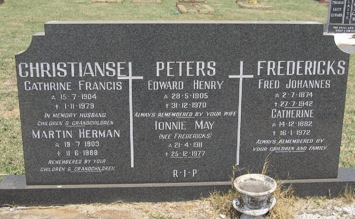 FREDERICKS :: CHRISTIANSE :: PETERS 