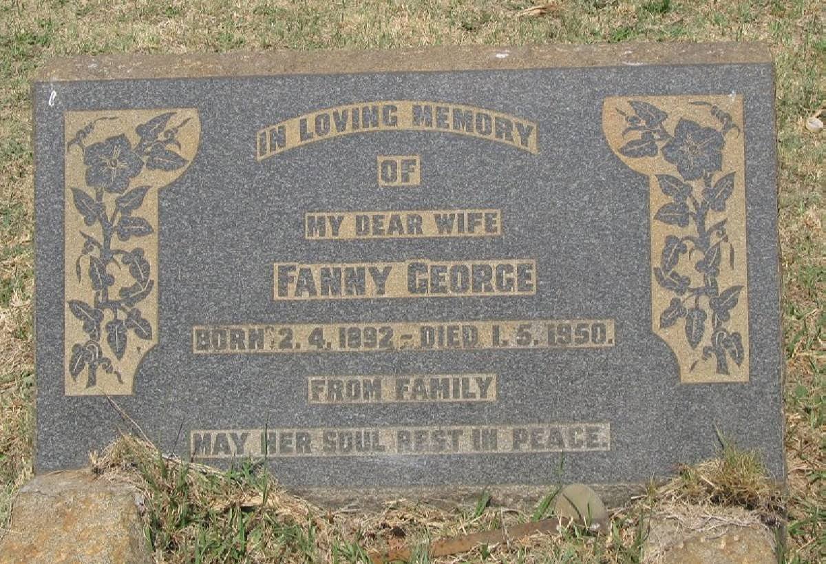 GEORGE Fanny 1892-1950
