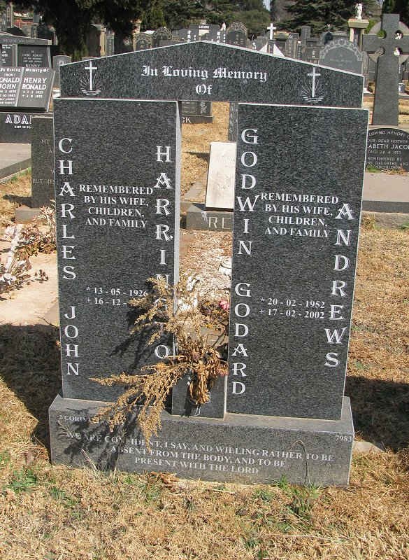 HARRINGTON Charles John 1926- :: ANDREWS Godwin Godard 1952-2002