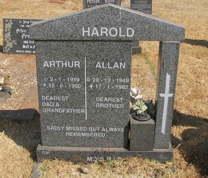 HAROLD Arthur 1919-1960 :: HAROLD Allan 1949-1982
