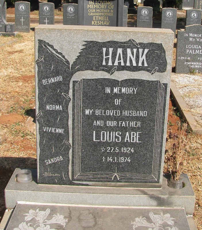 HANK Louis Abe 1924-1974