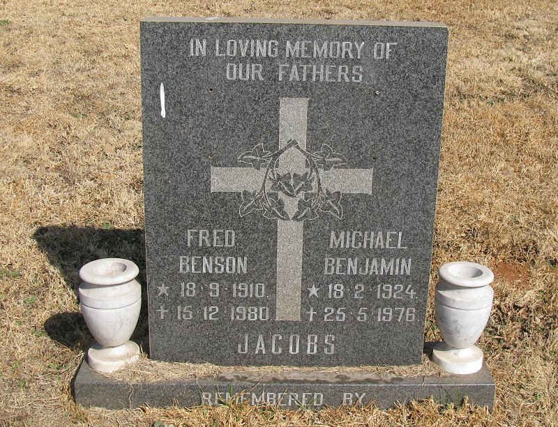 JACOBS Fred Benson 1910-1980 :: JACOBS Michael Benjamin 1924-1976