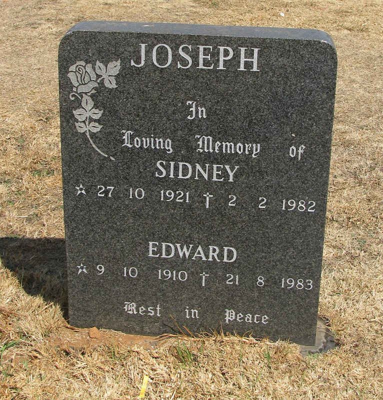JOSEPH Sidney 1921-1982 :: JOSEPH Edward 1910-1983