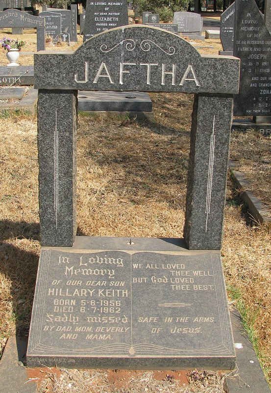 JAFTHA Hilllary Keith 1956-1962
