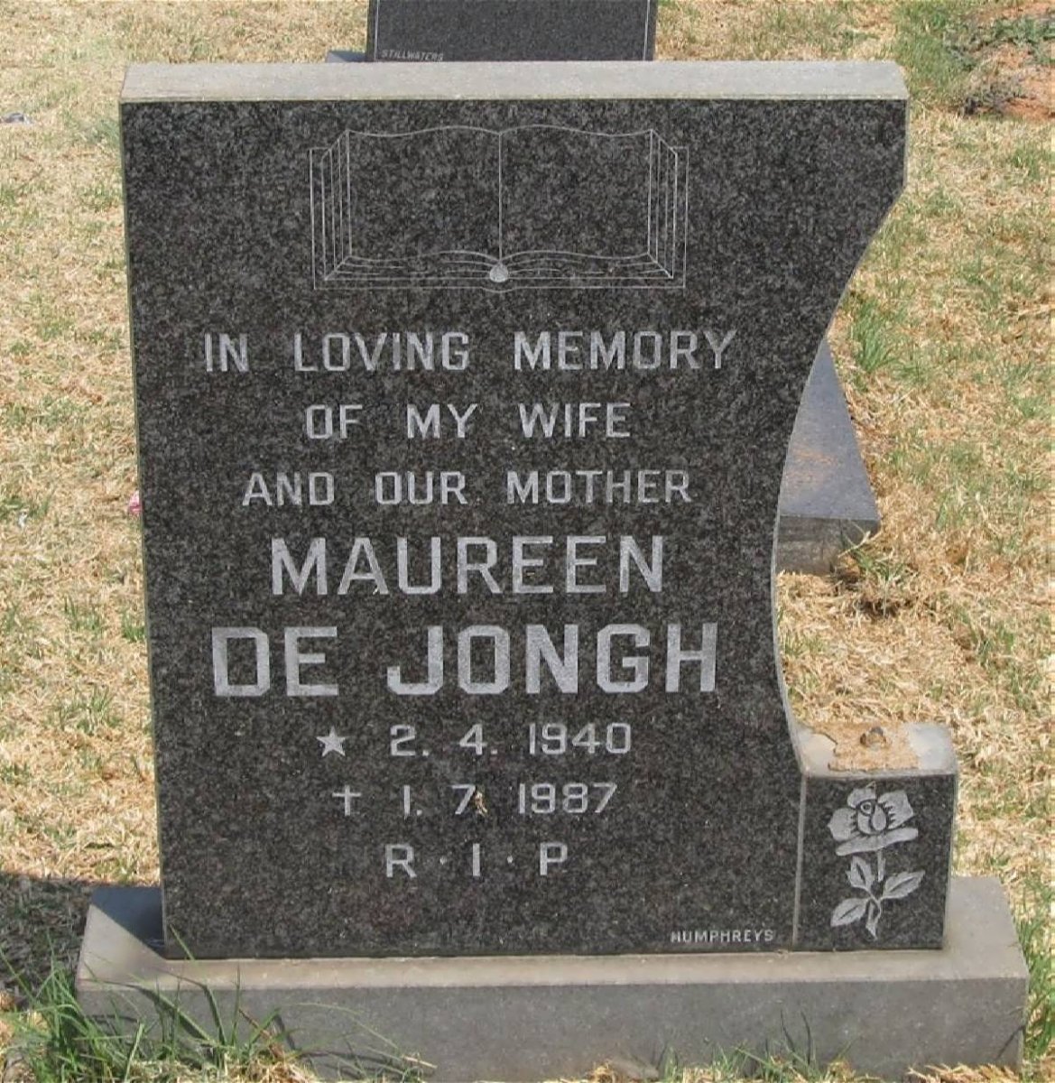 JONGH Maureen, de 1940-1987
