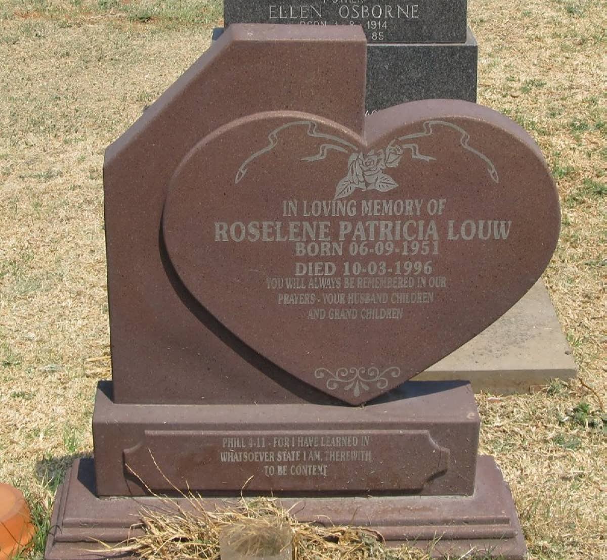 LOUW Roselene Patricia 1951-1996