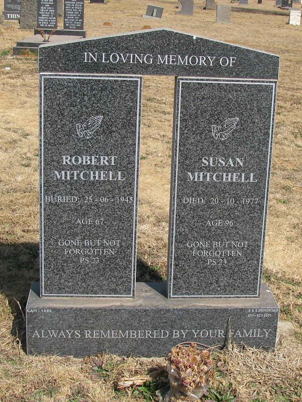 MITCHELL Robert -1945 &amp; Susan -1977