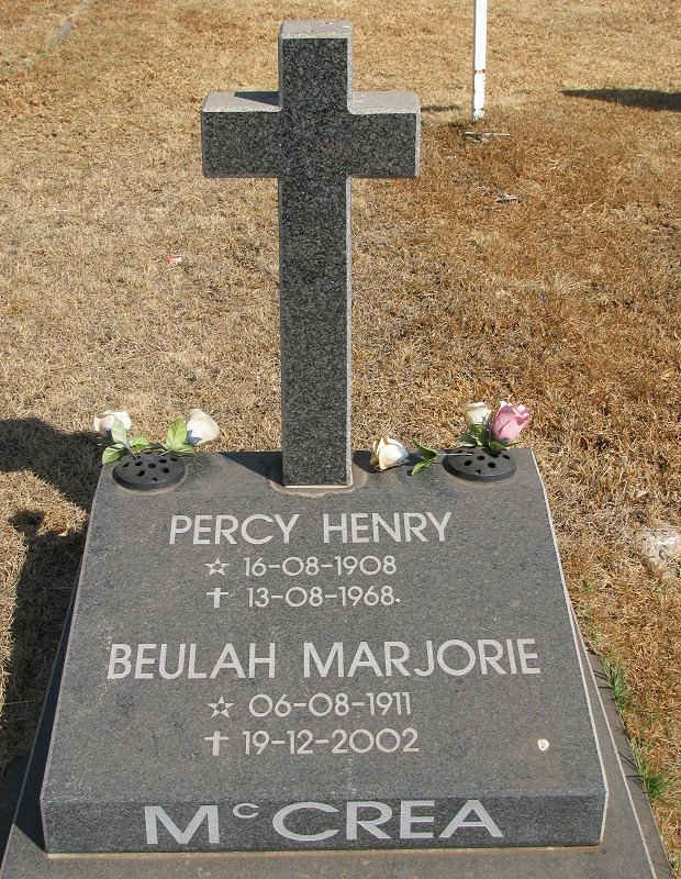 McCREA Percy Henry 1908-1968 &amp; Beulah Marjorie 1911-2002