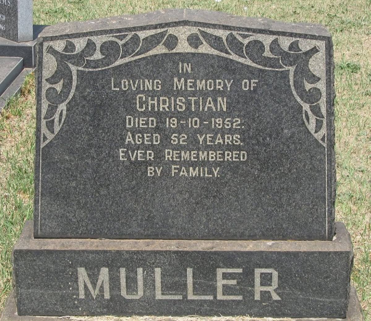 MULLER Christian -1952