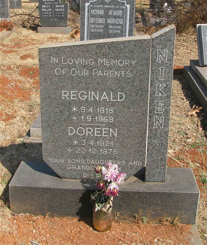NIKEN Reginald 1918-1969 &amp; Doreen 1921-1976