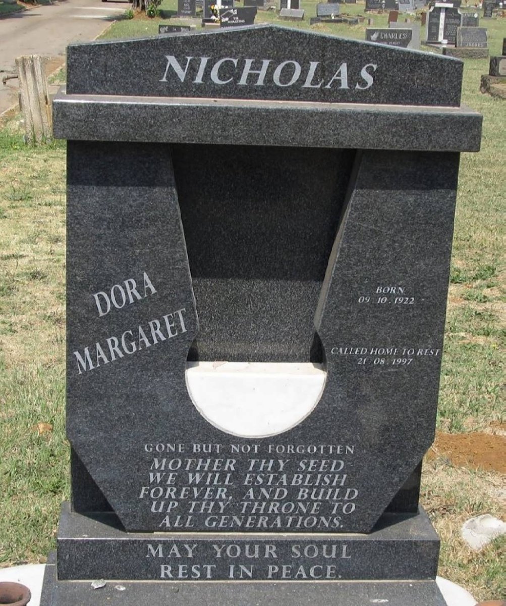 NICHOLAS Dora Margaret 1922-1997