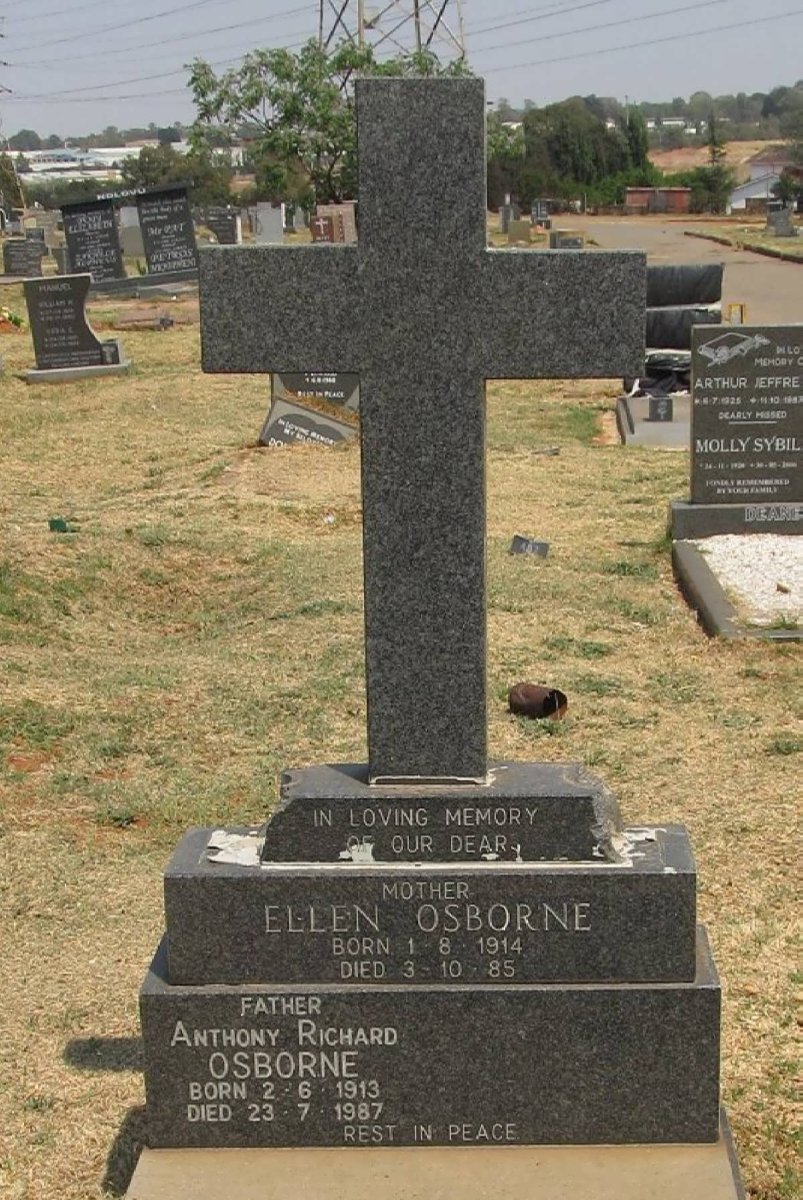 OSBORNE Anthony Richard 1913-1987 &amp; Ellen 1914-1985
