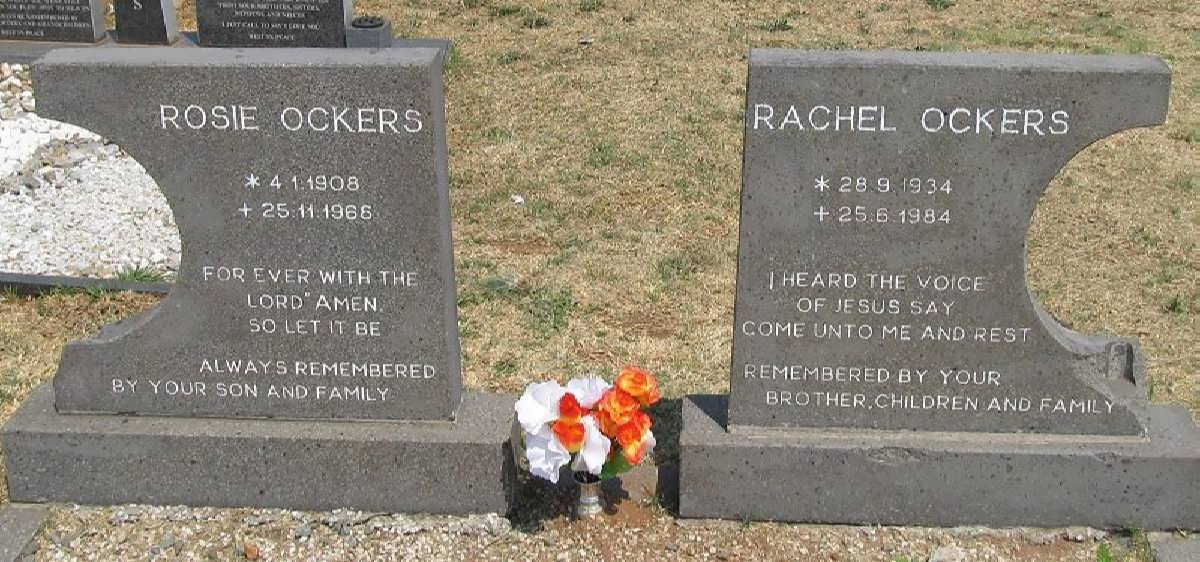 OCKERS Rosie 1908-1966 :: OCKERS Rachel 1934-1984