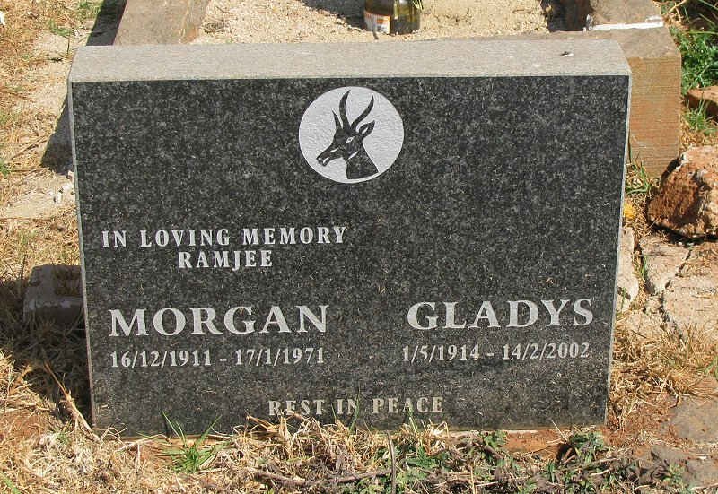 RAMJEE Morgan 1911-1971 &amp; Gladys 1914-2002