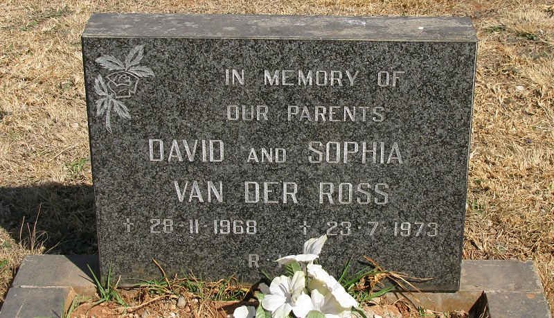 ROSS David, van der -1968 &amp; Sohpia -1973
