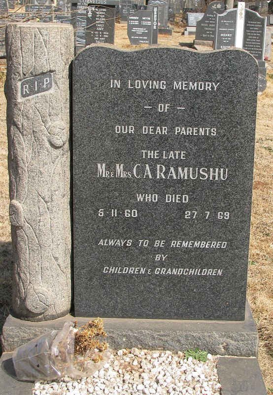 RAMUSHU C.A. -1960 &amp; Mrs. -1969