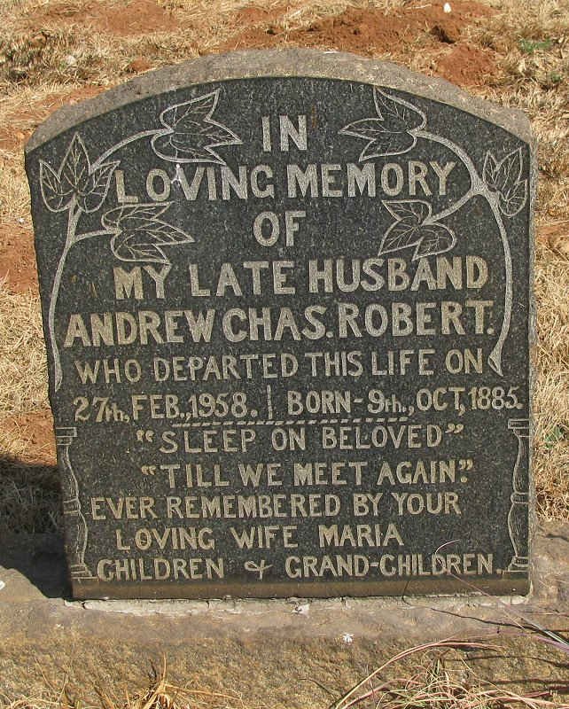 ROBERT Andrew Chas. 1885-1958