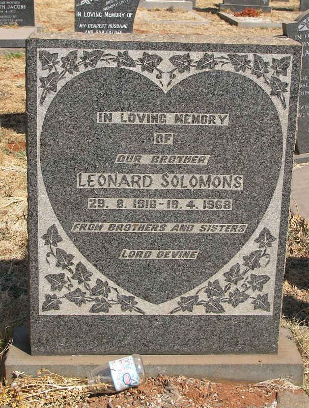SOLOMONS Leonard 1916-1968