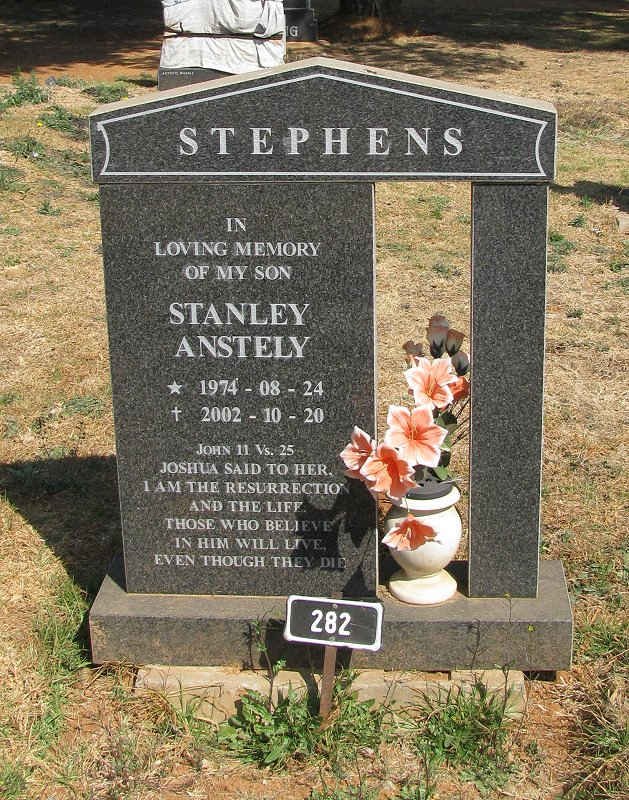 STEPHENS Stanley Anstely 1974-2002