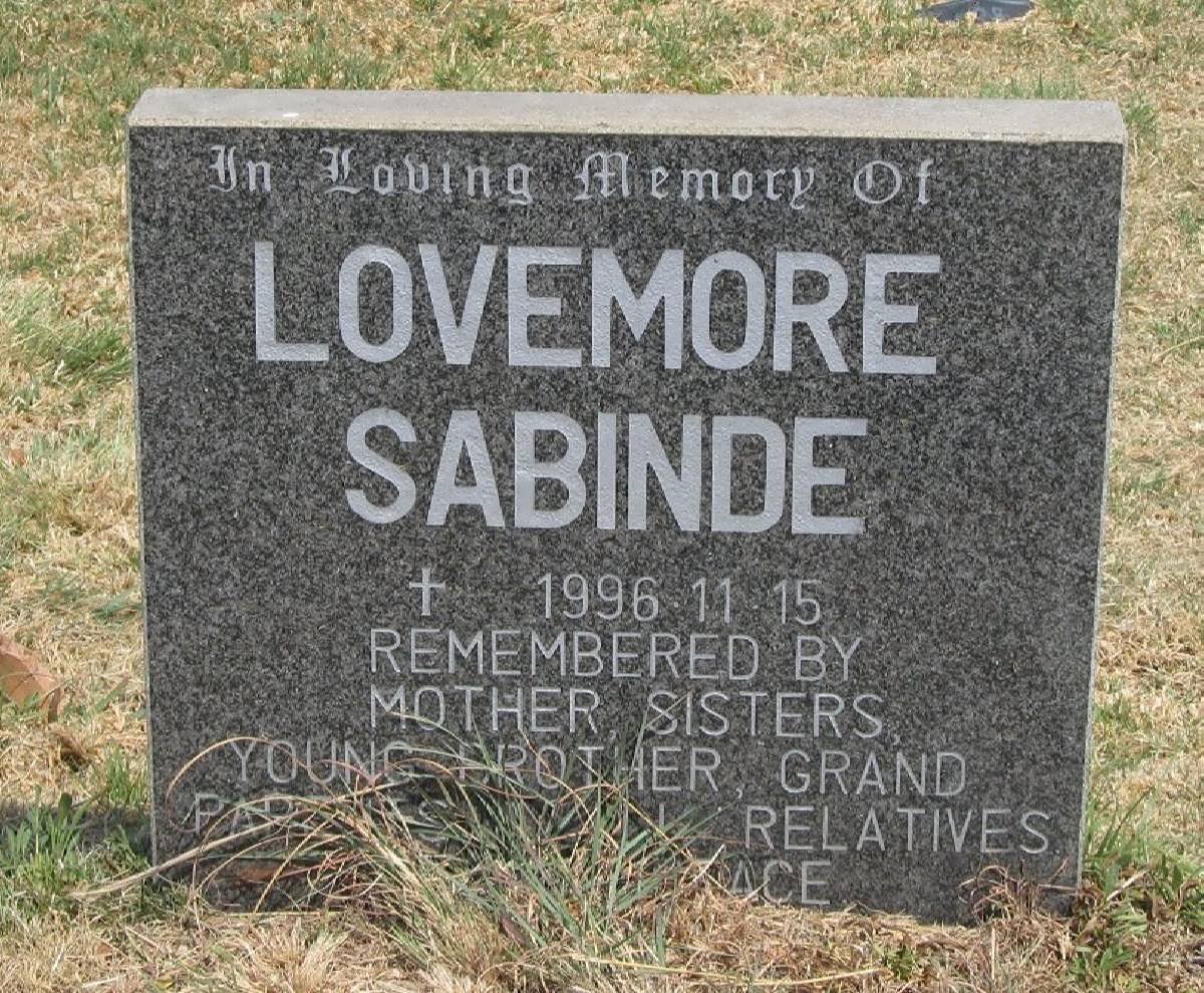 SABINDE Lovemore -1996