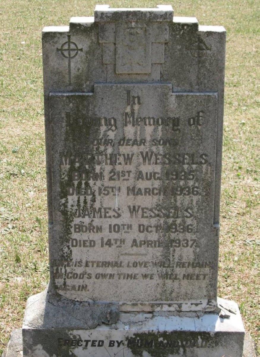 WESSELS Matthew 1935-1936 :: WESSELS James 1936-1937