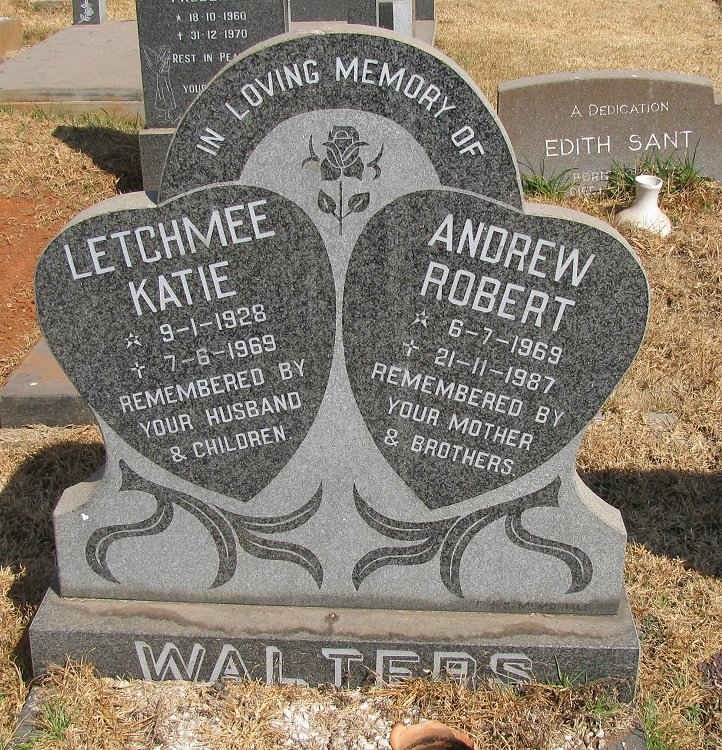 WALTERS Letchmee Katie 1928-1969 :: WALTERS Andrew Robert 1969-1987