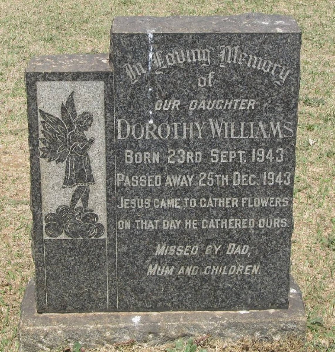 WILLIAMS Dorothy 1943-1943