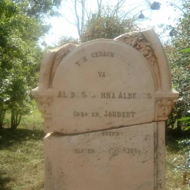 ALBERTS Alida Susanna nee JOUBERT 1820-1894