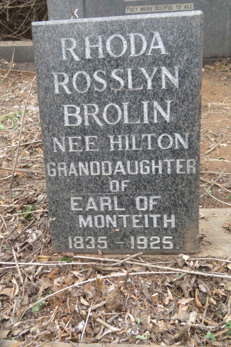BROLIN Rhoda Rosslyn nee HILTON 1835-1925