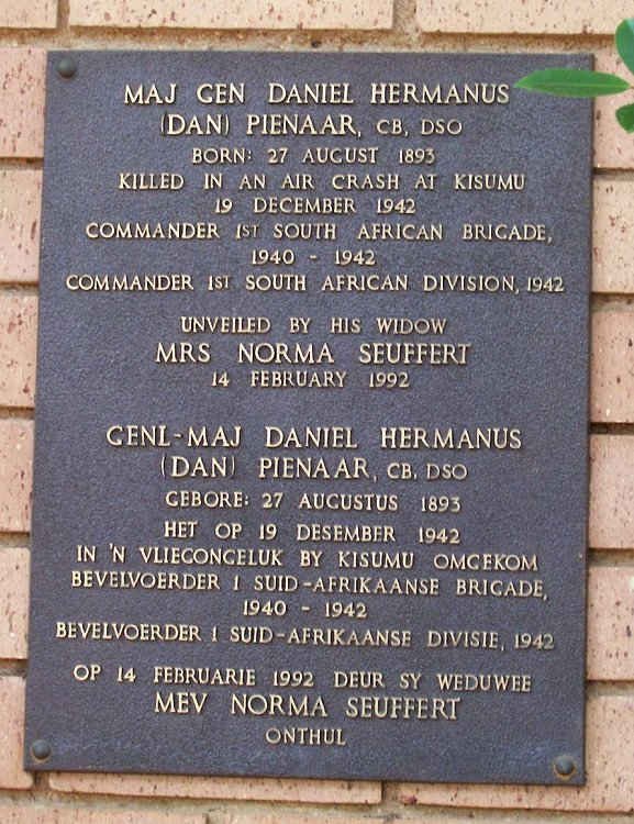 PIENAAR Daniel Hermanus 1893-1942