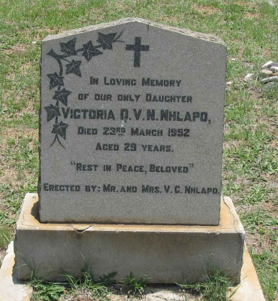 NHLAPO Victoria D.V.N. -1952